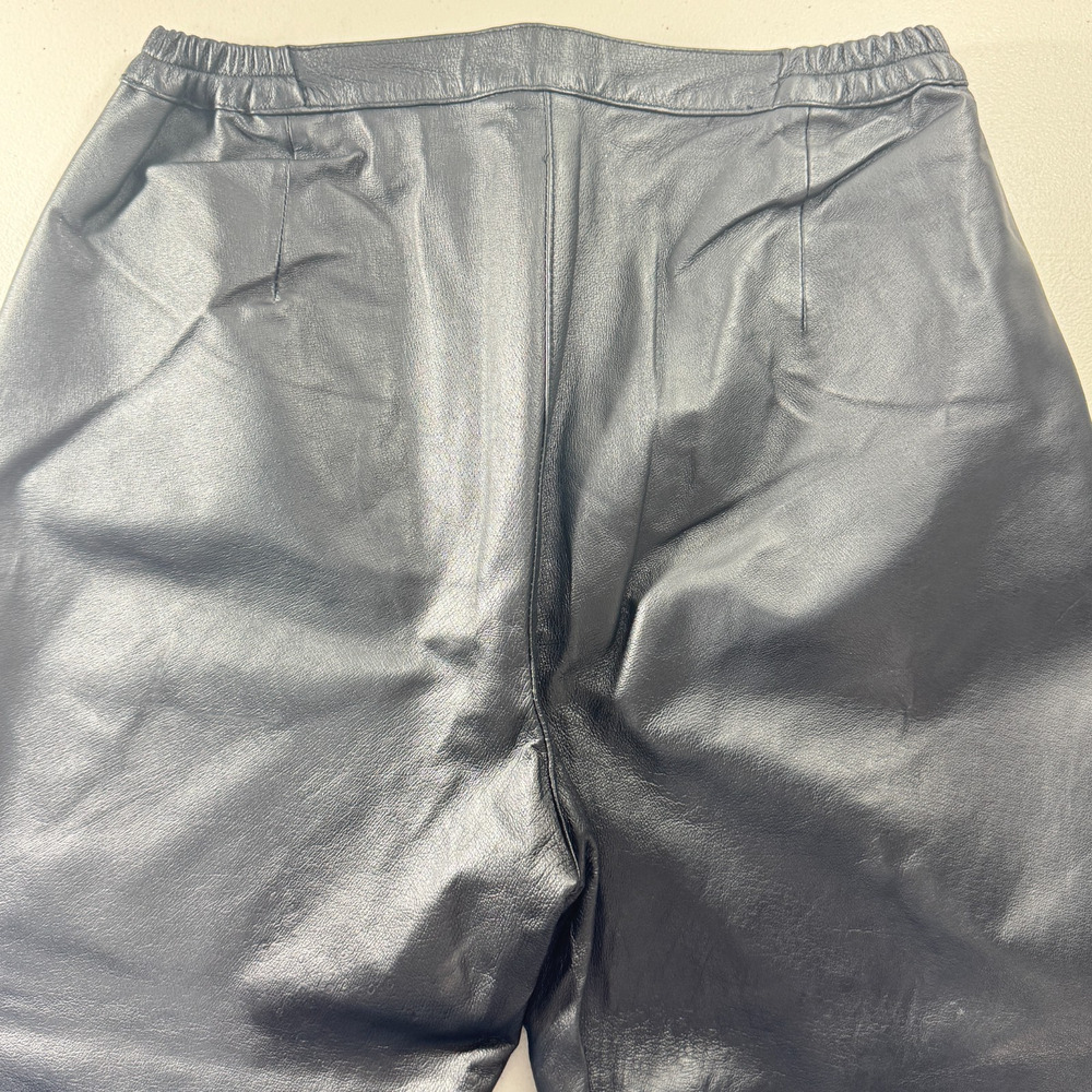 Bagatelle Black Genuine Leather Straight Leg Pants Women's Size 10 - Picture 6 of 6